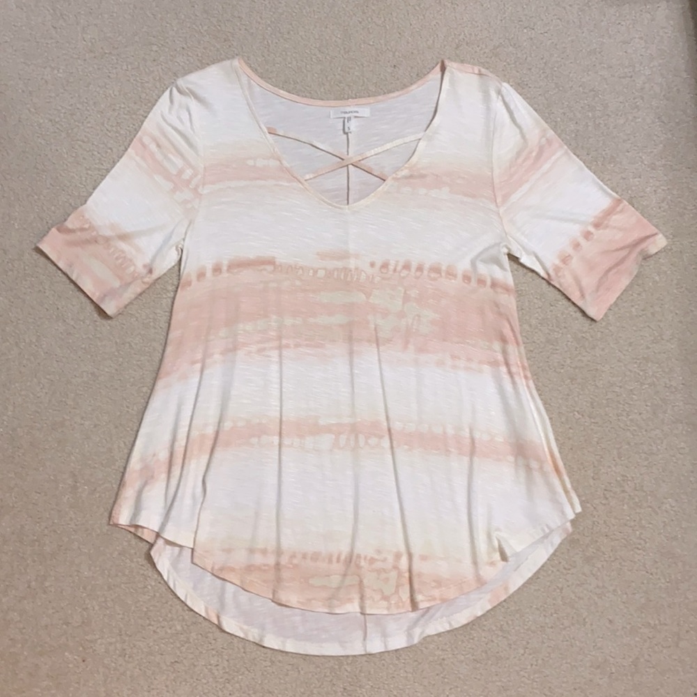 Maurices pink/white top